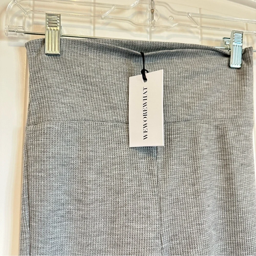 NWT WeWoreWhat waffle leggings in heather gray women’s size small casual comfy - Picture 3 of 7